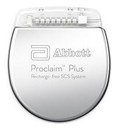Abbott Proclaim Plus recharge-free spinal cord stimulation generator, front view